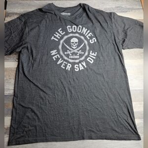 The Goonies Tshirt Men's 2X Grey Never Say Die